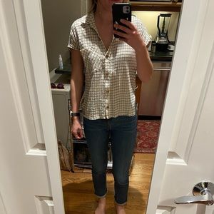 Linen checkered top